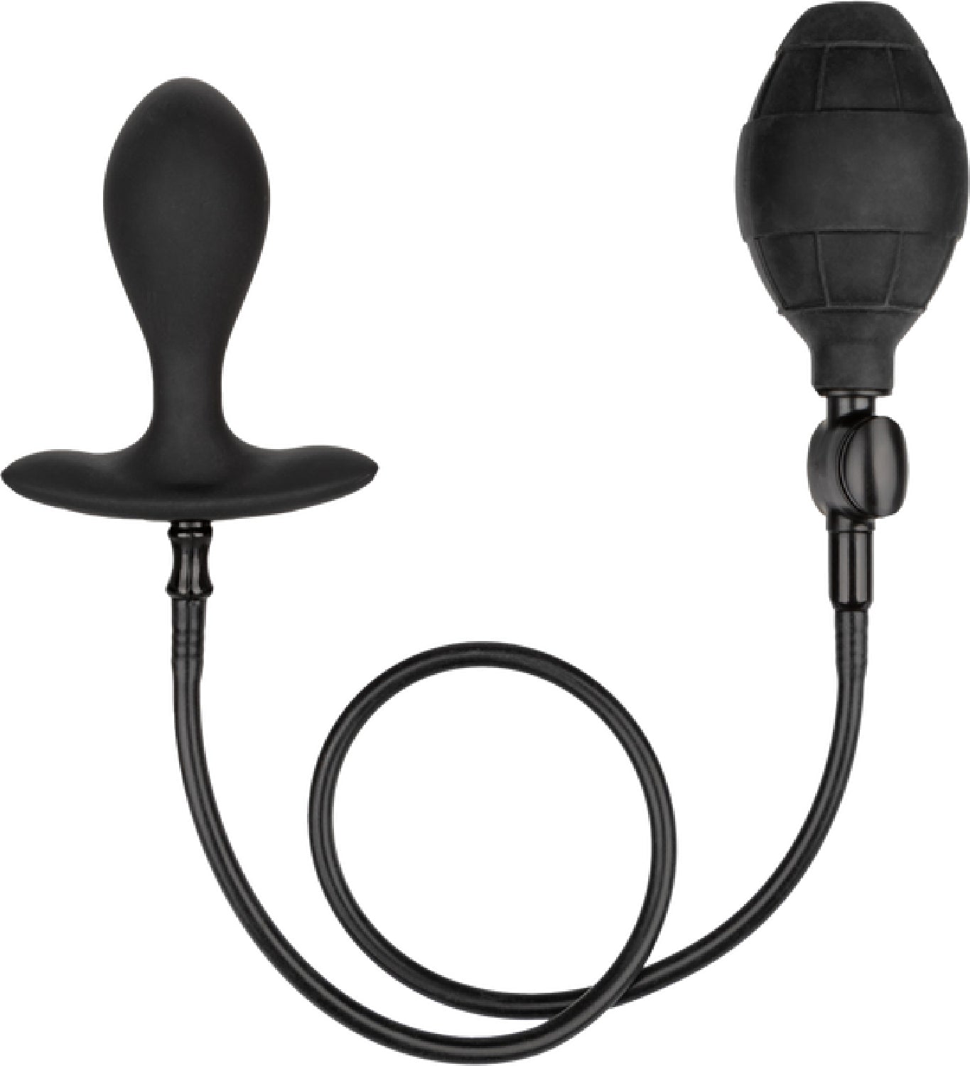 Weighted Silicone Inflatable Plug - Black - K. P.