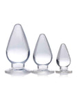 Triple Cones 3 Pc Anal Plug Set Clear