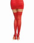 Dreamgirl Lace Top Thigh High Stockings White