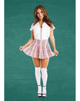 3 Pc Pink Private School Girl Costume
