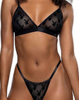 Playboy Burnout Bunny 2 Pc Black