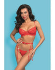 Cherry Kiss 3 Pc Garter Set Red
