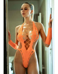 Never Lose Me Cut-out Bodystocking Black