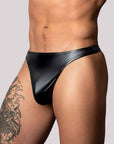 Male Power Liquid Onyx 2.0 Wet Look Thong