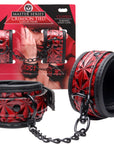 The Master Series - Crimson Tied Embossed Wrist & Ankle Cuffs - Red/Black - K. P.