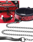 The Master Series - Crimson Tied Collar With Leash - Red/Black - K. P.