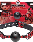 The Master Series - Crimson Tied Breathable Ball Gag - Red/Black - K. P.