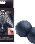The Master Series - Dragon's Orbs Nubbed Silicone Magnetic Balls - Black - K. P.