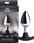 Dark Invader Metal And Silicone Anal Plug - Medium
