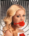 The Master Series - Blossom Gag Silicone Rose Gag - Black/Red - K. P.