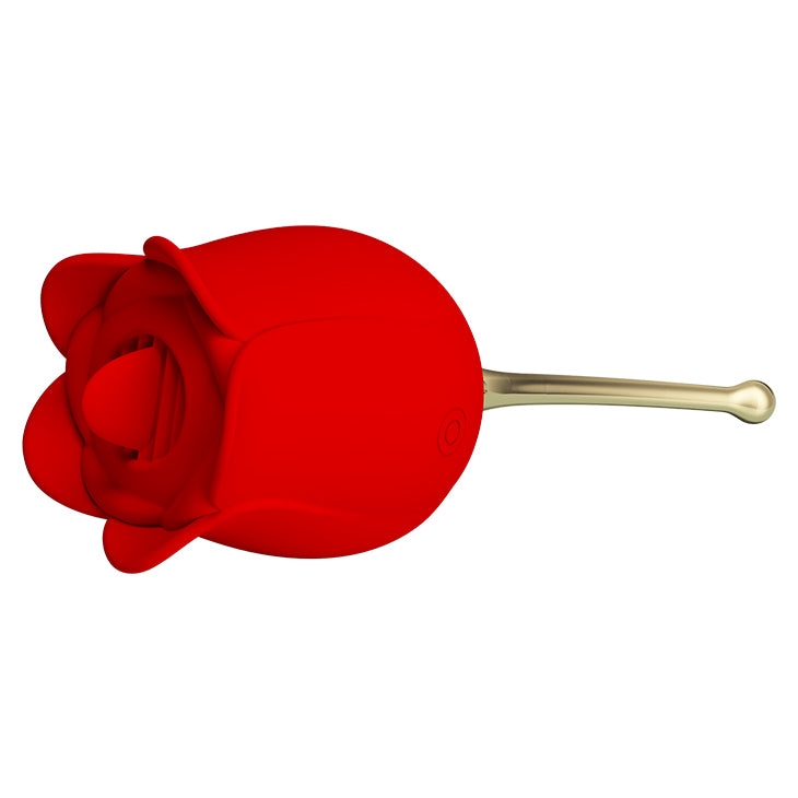 Tongue Licking Vibrator - Rose Lover - Red - K. P.
