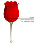 Tongue Licking Vibrator - Rose Lover - Red - K. P.