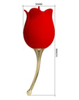 Tongue Licking Vibrator - Rose Lover - Red - K. P.