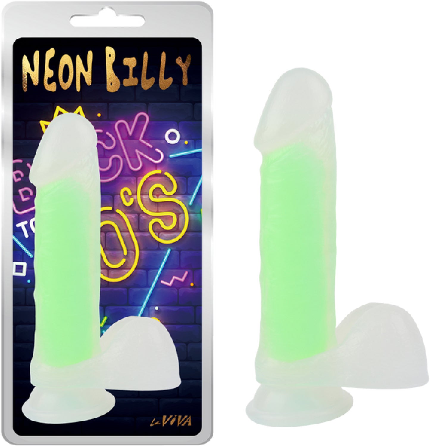 LaViva - Neon Billy 7.6" Dildo - Multiple Colours - K. P.