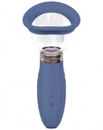 Pumped - Delightful - Automatic - Silicone - Rechargeable Vulva, Clitoral, Nipple & Breast - Blue/Grey - K. P.