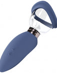 Pumped - Arousing - Automatic - Silicone - Rechargeable Vulva, Clitoral, Nipple & Breast - Blue/Grey - K. P.