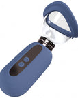 Pumped - Dazzling - Automatic - Silicone - Rechargeable Vulva, Clitoral, Nipple & Breast - Blue/Grey - K. P.
