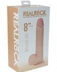 RealRock Ultra Realistic Skin - Vibrating & Thrusting Rechargeable - Regular Straight with Balls 8" / 20,3 cm - Flesh