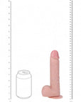 RealRock Ultra Realistic Skin - Vibrating & Thrusting Rechargeable - Regular Straight with Balls 8" / 20,3 cm - Flesh