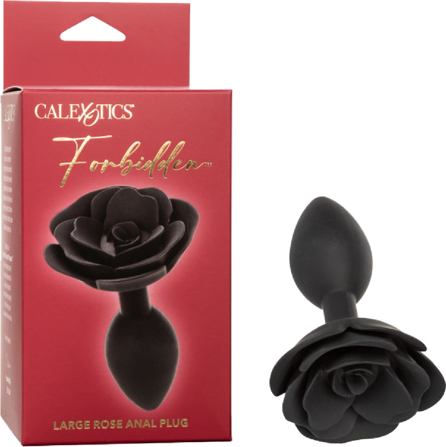 Forbidden - Large Rose Anal Plug - Black - K. P.