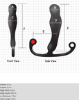 Aneros Eupho Syn Trident Prostate Massager - Black