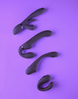 VIVE Triple Action Vibrator Dual Prongs with Clitoral Pulse Wave - Yoko - Purple - K. P.