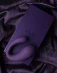 VIVE Triple Action Vibrator Dual Prongs with Clitoral Pulse Wave - Yoko - Purple - K. P.
