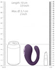 VIVE Triple Action Vibrator Dual Prongs with Clitoral Pulse Wave - Yoko - Purple - K. P.