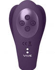 VIVE Triple Action Vibrator Dual Prongs with Clitoral Pulse Wave - Yoko - Purple - K. P.