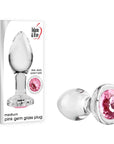Adam & Eve PINK GEM GLASS PLUG MEDIUM