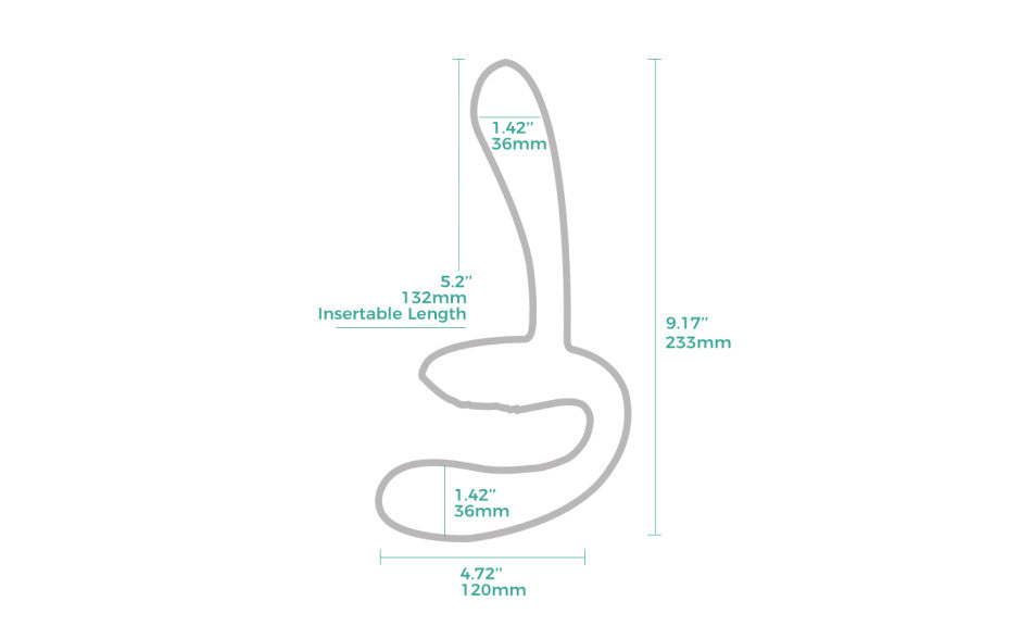 Sapphi Dual G-Spot Vibrator - Teal - K. P.