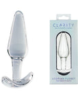 Clarity - Utopian Floret Glass Butt Plug - Clear