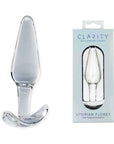 Clarity - Utopian Floret Glass Butt Plug - Clear