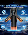CyberSkin The Wing Thrusting Masturbator - Black