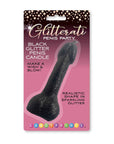 Glitterati Black Glitter Penis Candle