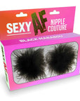 Sexy AF - Nipple Couture Black Marabou