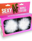Sexy AF - Nipple Couture White Marabou
