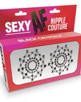 Sexy AF - Nipple Couture Black Crystals