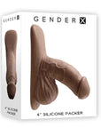 Gender X 4'' SILICONE PACKER DARK
