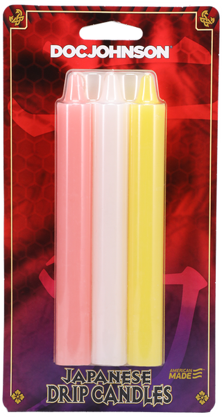 Japanese Drip Candles - 3 Pack Multi-colored
