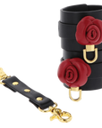 Wild Roses Wrist Cuffs - Red/Gold/Black