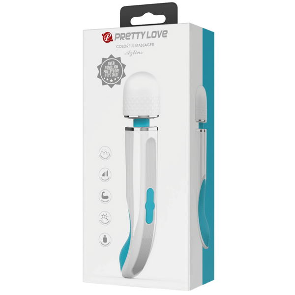 Charming Massage Wand 9.4" - White - Kinky Playhouse