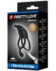 Rechargeable Cock Ring - Dwayne - Black
