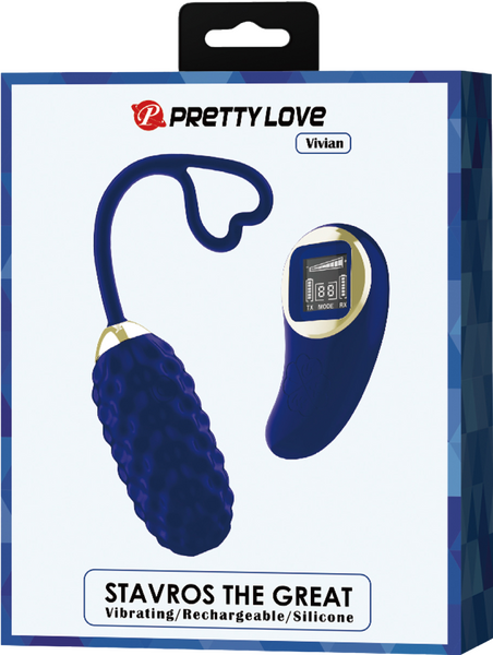Stavros The Great - Remote Control Vibrating Love Egg - Vivian - Blue - K. P.