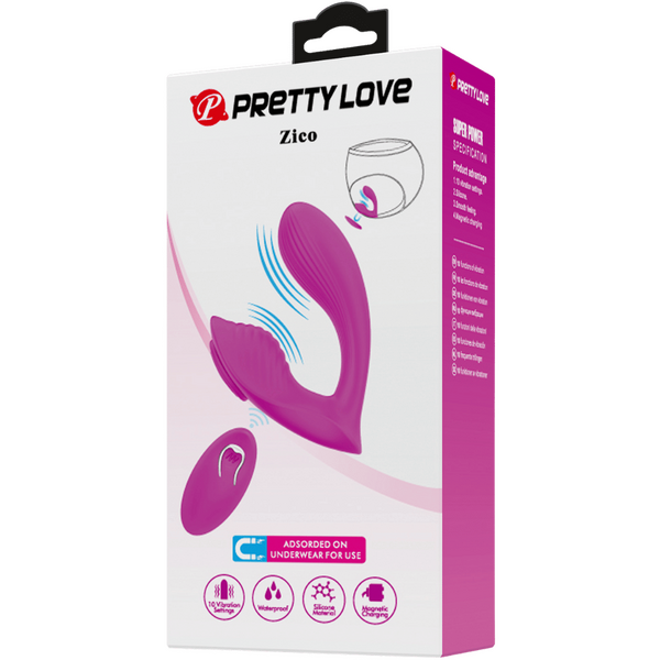 Rechargeable Wearable Vibrator - Zico - Pink - Kinky Playhouse
