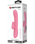 Rechargeable Gina Rotating Tongue Rabbit Vibrator - Pink