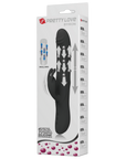 Rechargeable Rolling Byron Rabbit Vibrator - Black