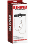 Behave! Breathable O-ring Gag with Nipple Clamps