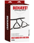 Behave! Breast Harness with O-ring chains - Black