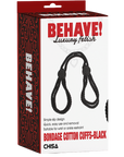 Behave! Bondage Cotton Cuffs - Black